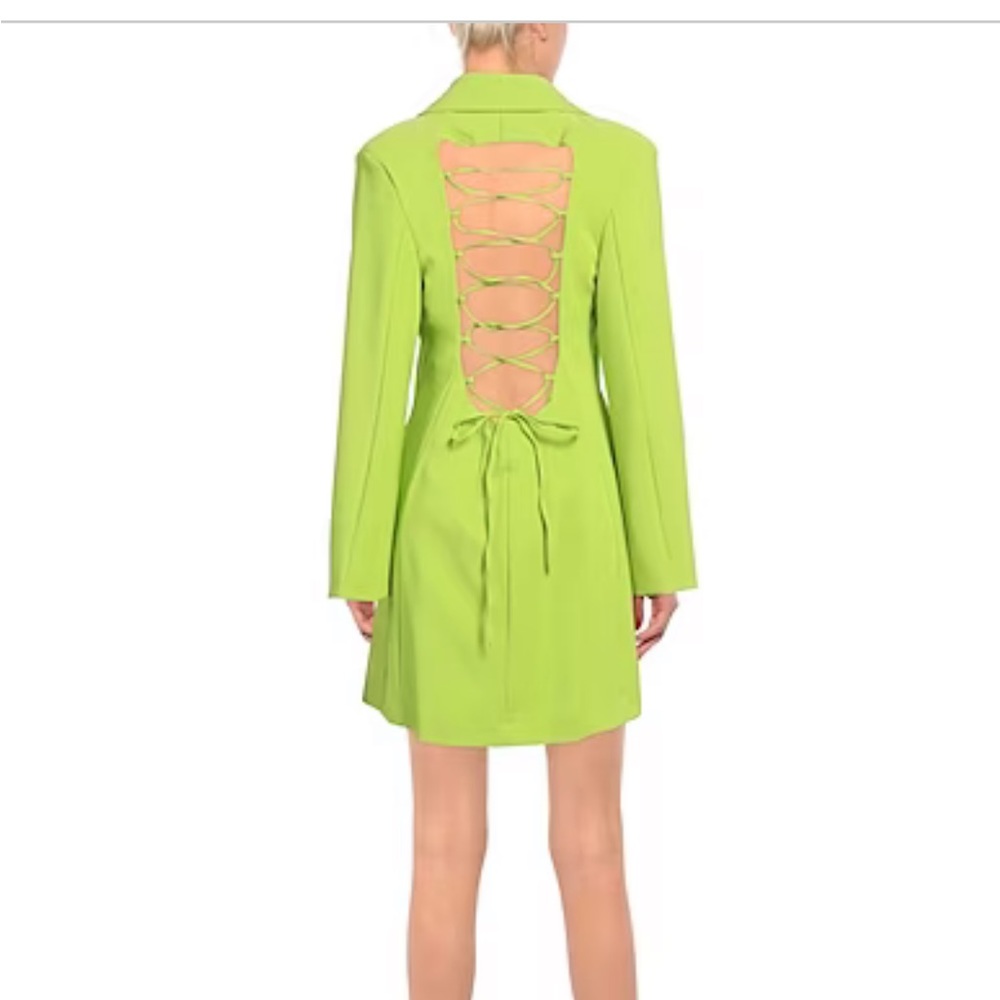 Vanessa Scott short dress, acid green, size Large